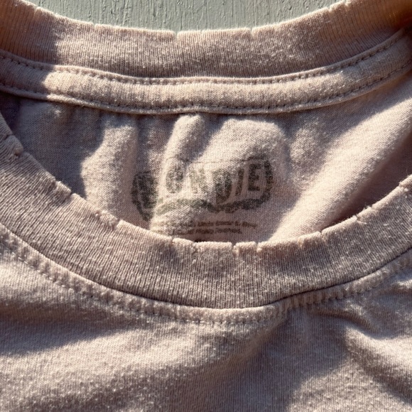 Women's Blondie T-Shirt Beige Spell-0ut XS New Wave 70s New York Debbie Harry - Picture 3 of 14